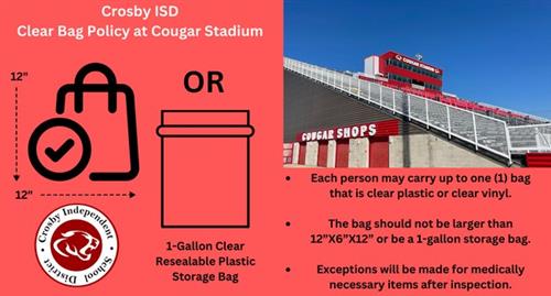 CLEAR BAG POLICY